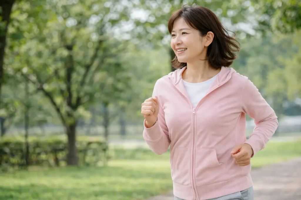 腰痛やしびれを気にせず歩けるようになった女性のイメージ