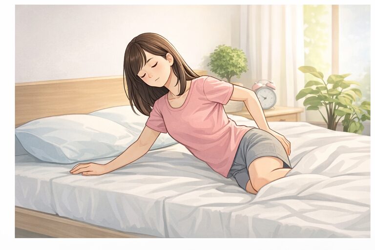 腰に負担をかけない起き方|横向きから起きる安全な方法(鹿児島市 腰痛)