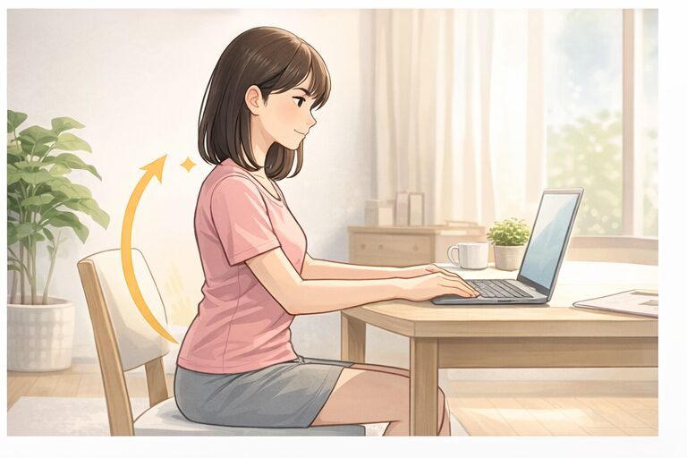 腰痛を予防する正しい座り姿勢|デスクワークの姿勢改善(鹿児島 整体)