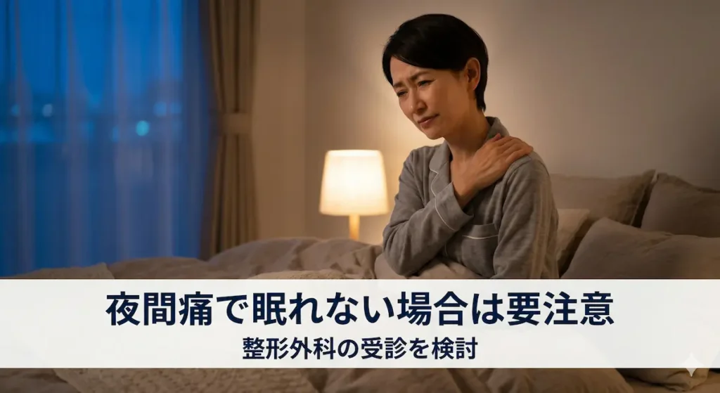 鹿児島市で五十肩の夜間痛に悩む50代女性｜夜眠れない肩の痛みは受診のサイン