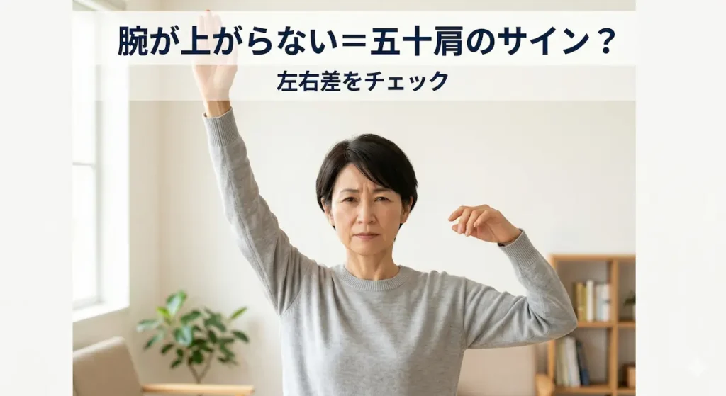 鹿児島市で五十肩のセルフチェック｜腕が上がらない左右差を確認する方法