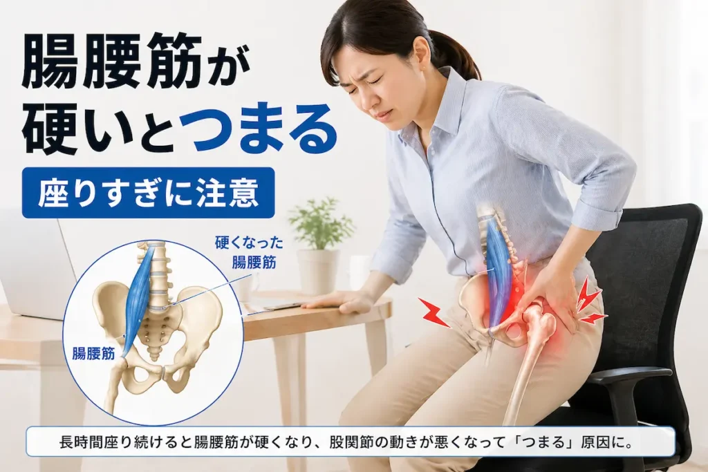 腸腰筋の硬さによる股関節の詰まり