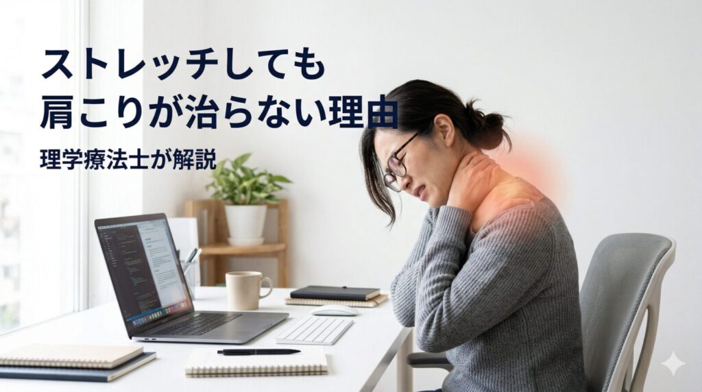ストレッチしても肩こりが治らない原因|鹿児島市の整体院が解説