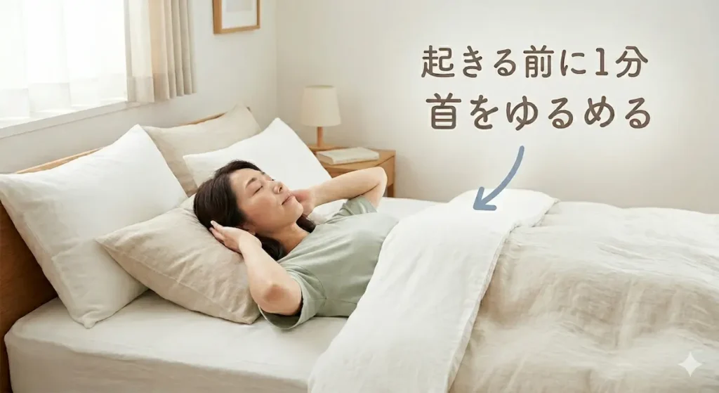 朝起きる前にできる首のセルフケア