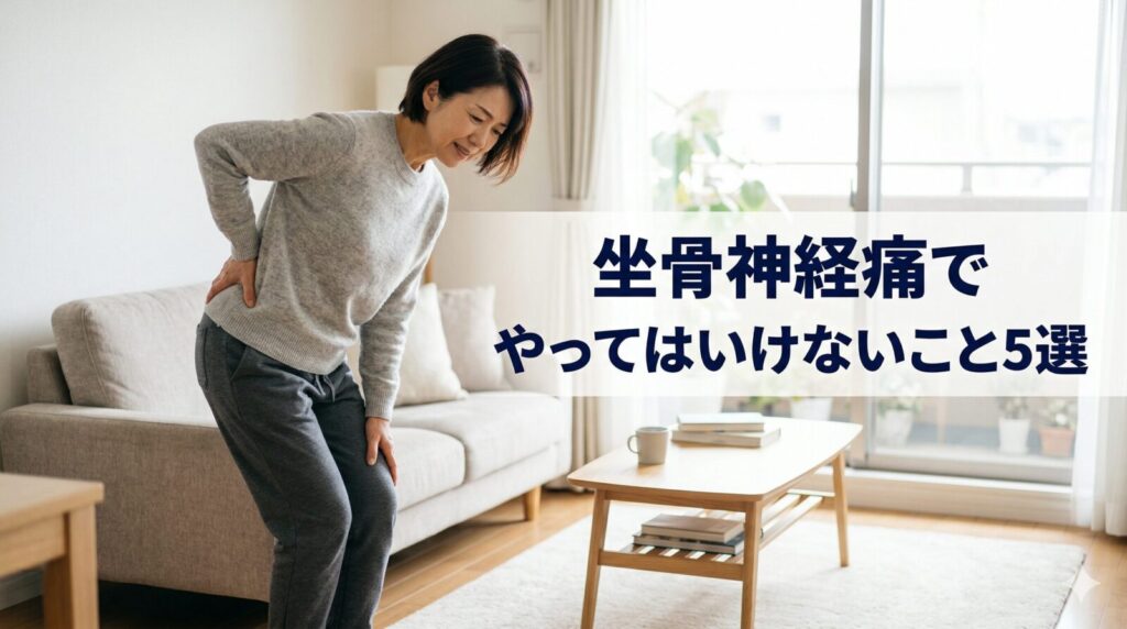 坐骨神経痛でやってはいけないこと5選 腰から足に痛みがある女性