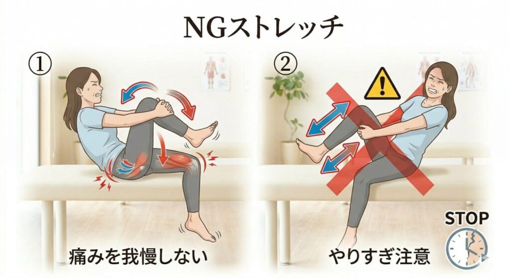 坐骨神経痛でやってはいけないNGストレッチ｜痛みを我慢すると悪化する理由