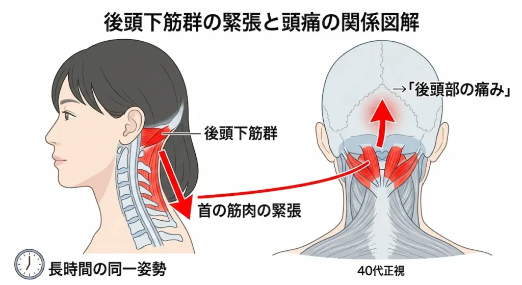 後頭下筋群の緊張が頭痛を引き起こす仕組み