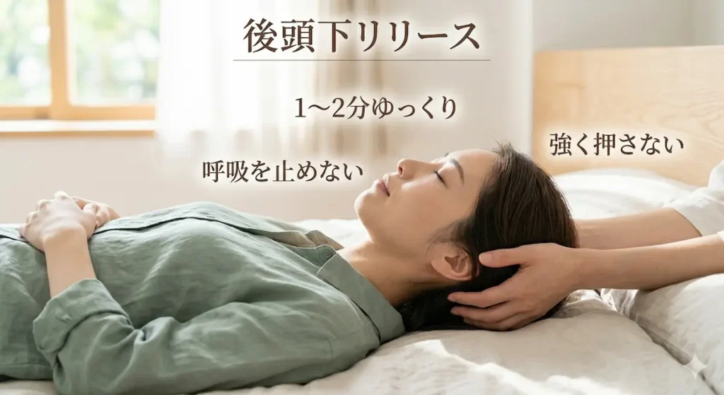 後頭下筋群を緩めるセルフケア方法