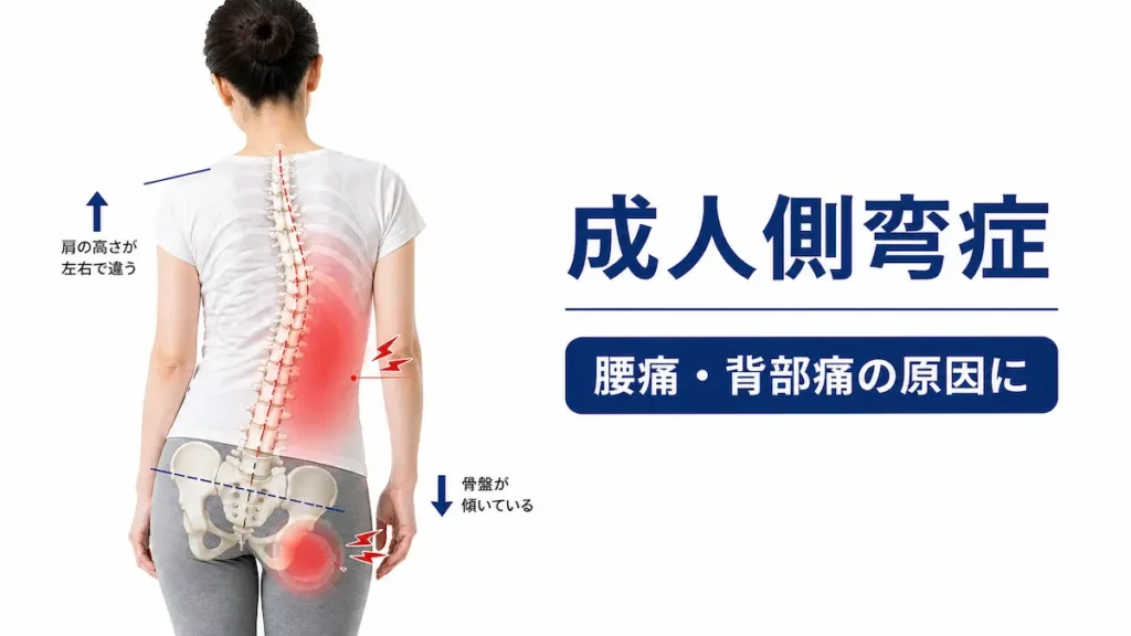 成人側弯症による腰痛と背部痛の関係
