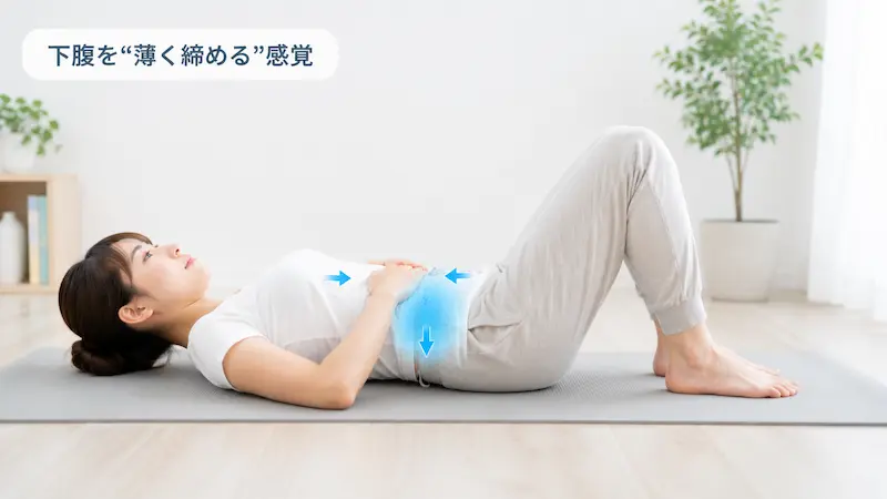反り腰改善のドローインエクササイズ