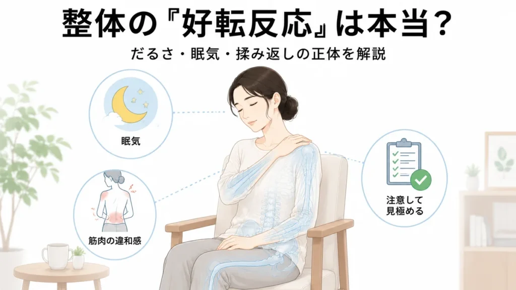 整体後のだるさや眠気を好転反応として考える前に正しく確認するポイントを解説する図