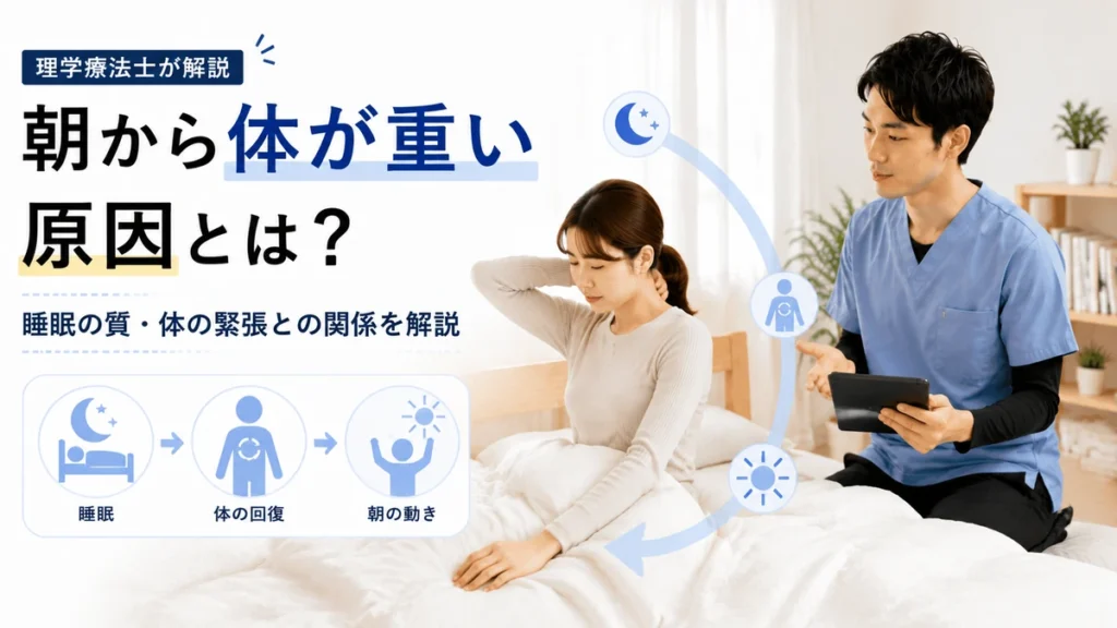 朝から体が重い原因を理学療法士が解説する健康教育画像