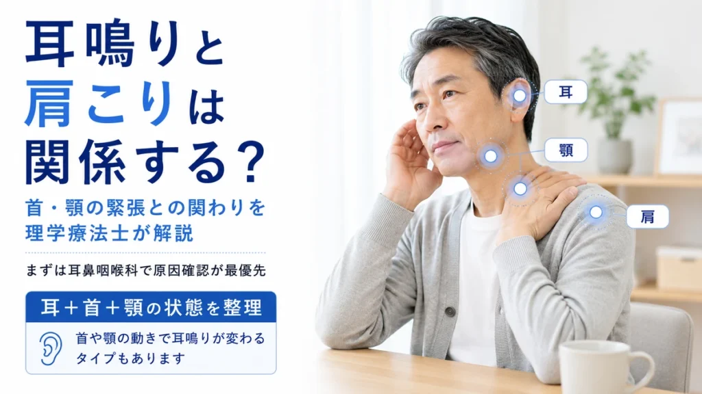 耳鳴りと肩こり首顎の緊張との関係を理学療法士が解説する画像