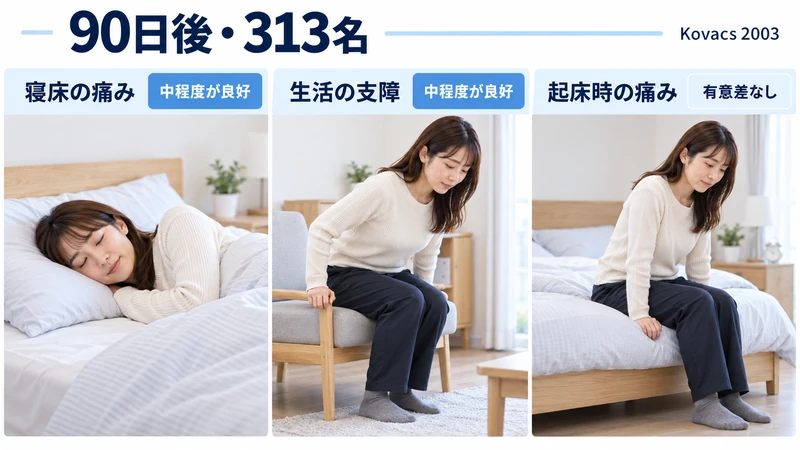 Lancetの試験で中程度の硬さのマットレスが良い結果だったことを示す図解